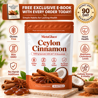 Ceylon Cinnamon 7200mg Equivalent with MCT Oil
