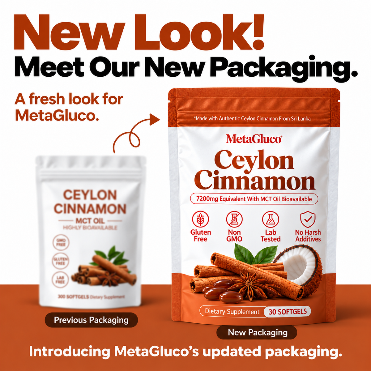 Ceylon Cinnamon 7200mg Equivalent with MCT Oil